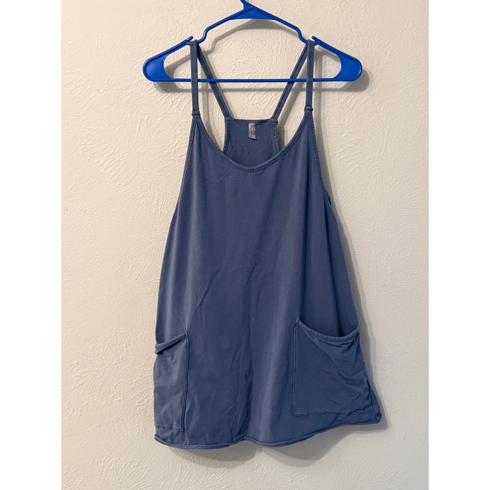 Free People FP Movement Hot Shot Mini Dress Blue Romper Liner S P